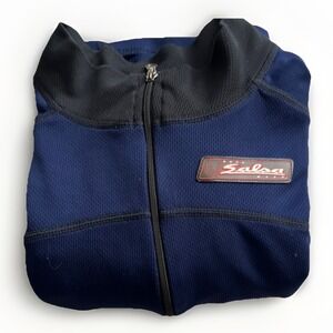 Men's Ropa Wear XL Cycling Jersey Half Zip Navy Blue 3 Rear Pockets Bike Shirt